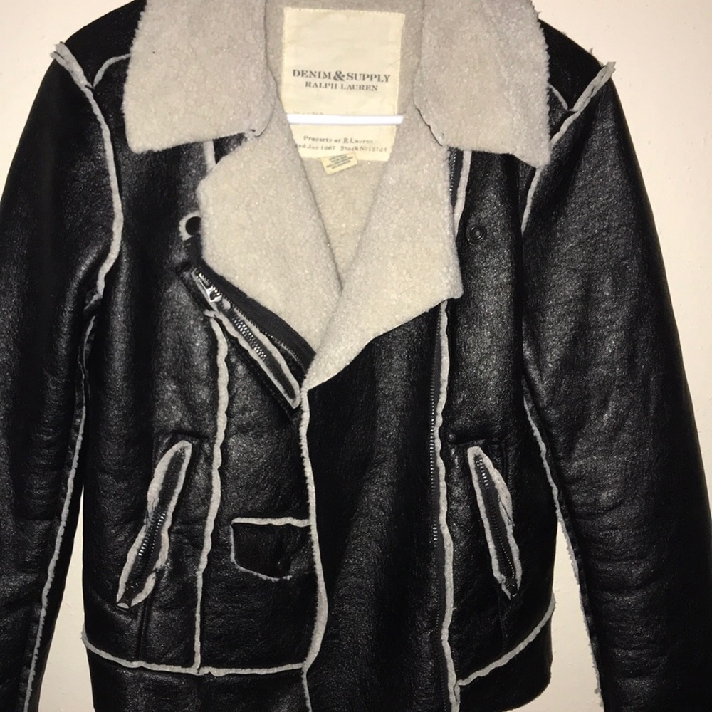 Black leather jacket